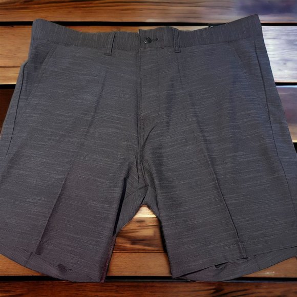 Split Performance Golf Shorts Black Grey UV Protection Stretch Quick Dry Sz 36 N - Picture 1 of 5